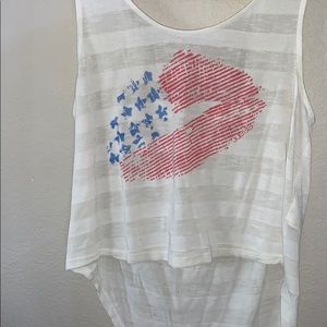 White tank top with low back